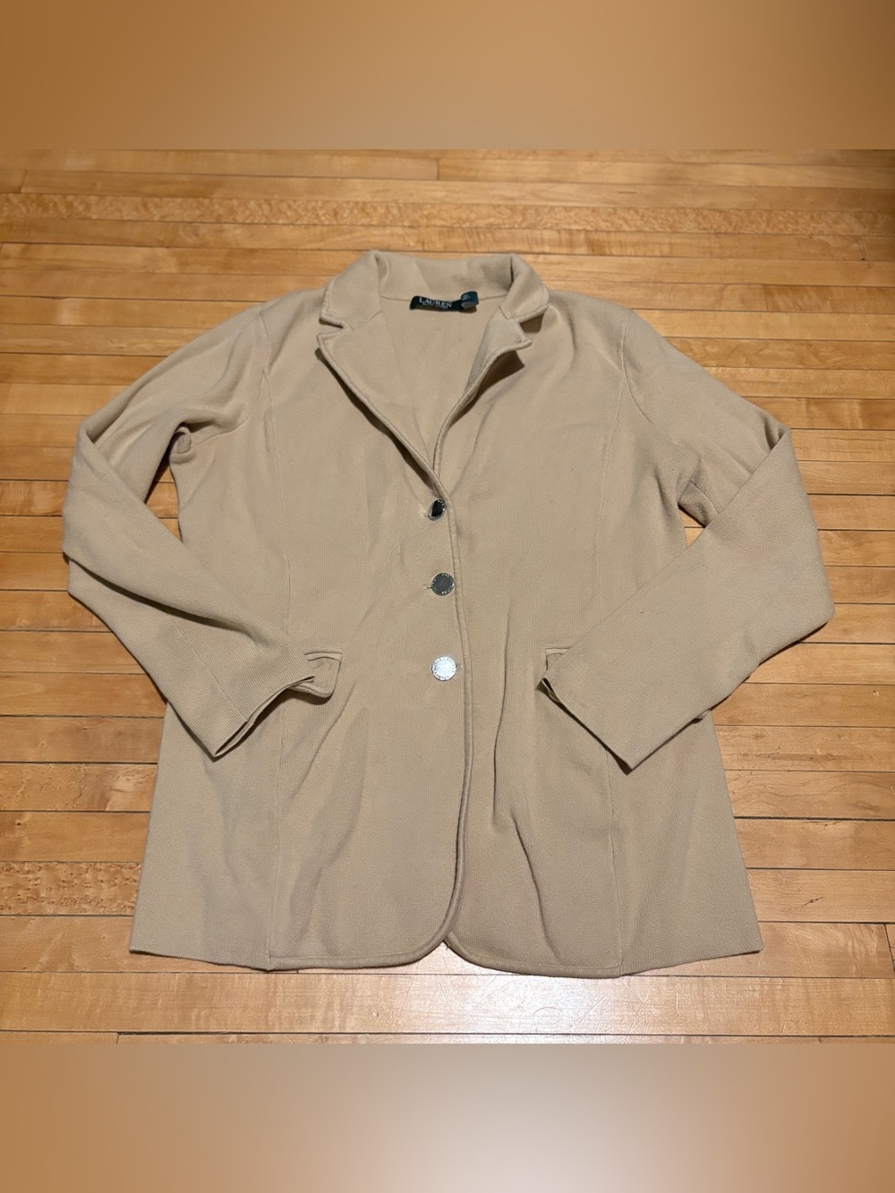Ralph Lauren Beige Single-Breasted Blazer Jacket